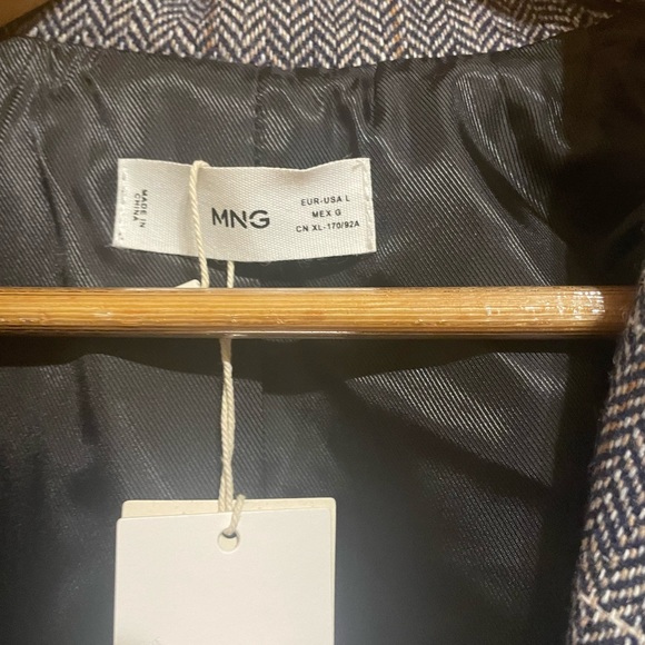 Mango Oversized Herringbone Wool Blazer - Picture 9 of 14